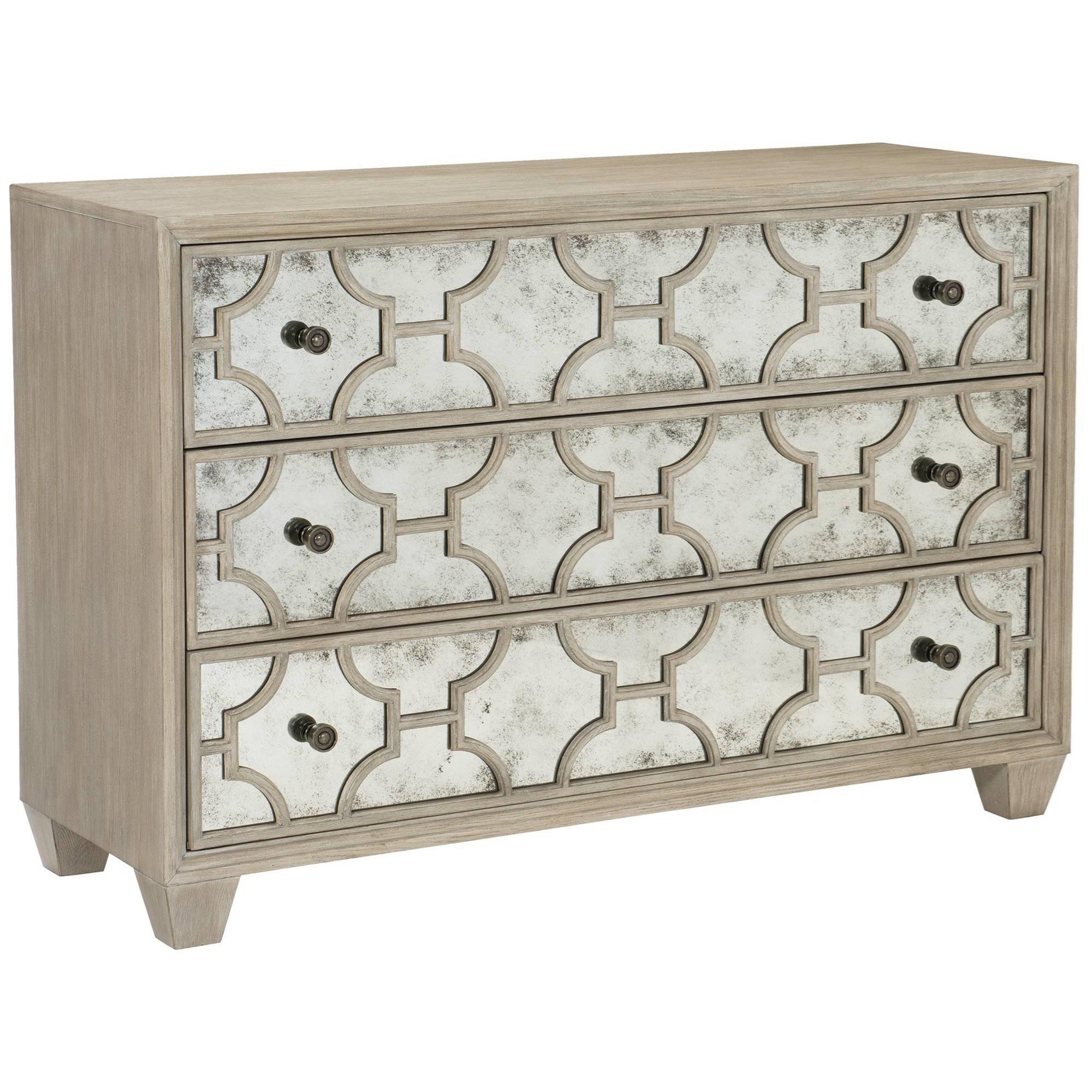 Bernhardt Santa Barbara Transitional 3Drawer Chest with Mirrored